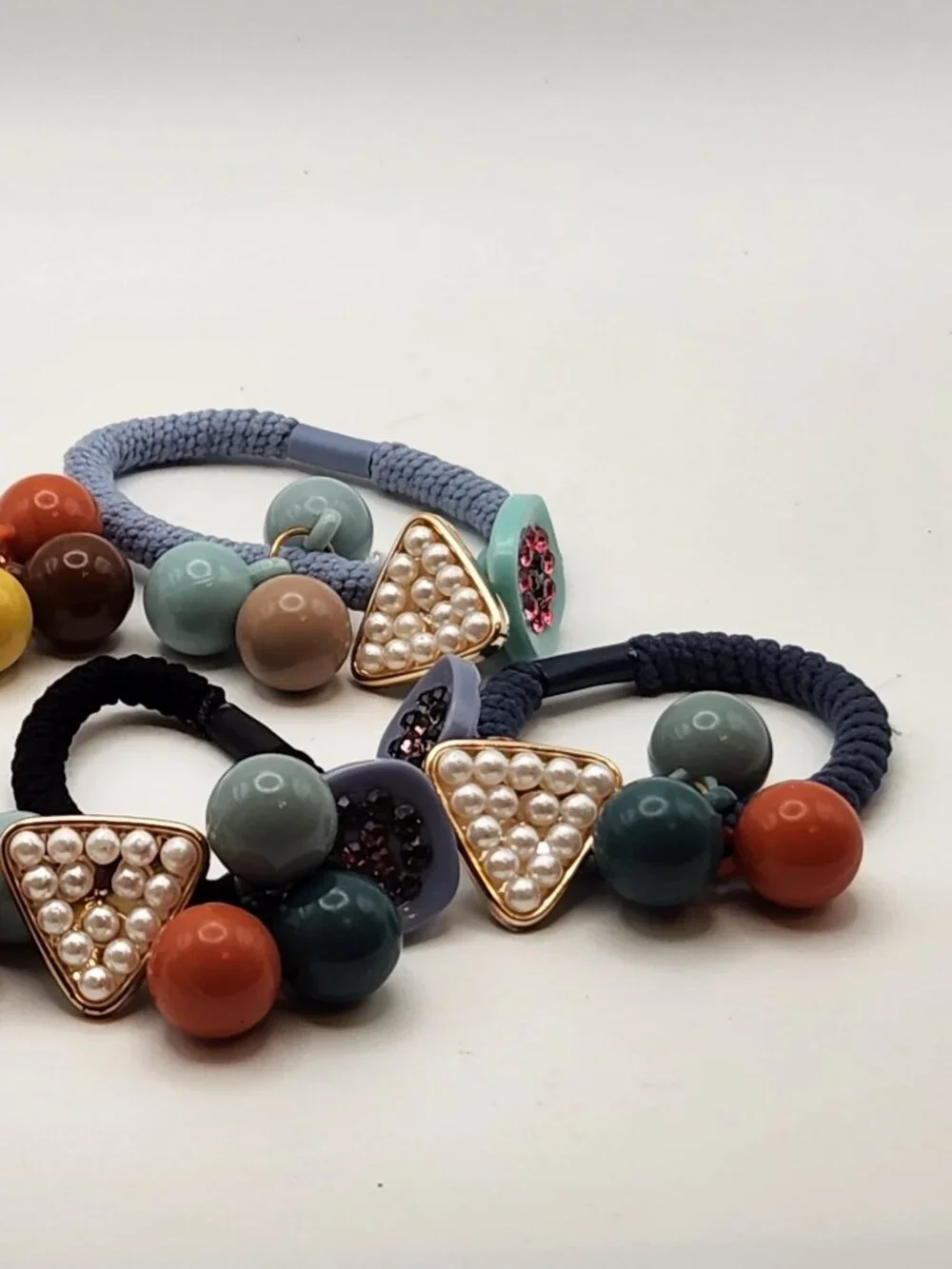 3 for $18 Set of five fun hair ties mixed color teens to adult NIP